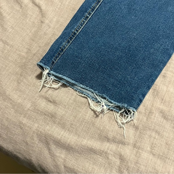 Levi Wide Leg Distressed Raw Hem Jeans Plus Size 16 Relaxed Baggy Boyfriend - Picture 3 of 8